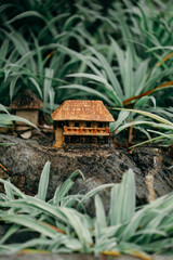 A miniature house in the Temple of literature in Hanoi, Vietnam