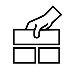 brick sealer icon in outline style
