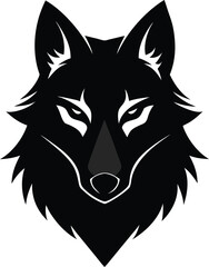 Fototapeta premium Wolf head silhouette design