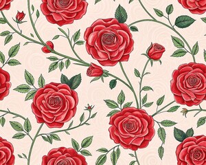 seamless pattern with roses