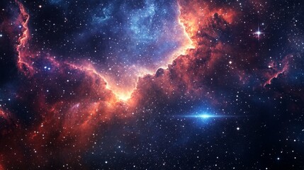 Fototapeta premium A mesmerizing deep-space scene with twinkling constellations 