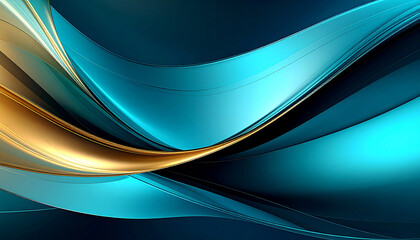 金と青のコントラストが際立つ抽象背景