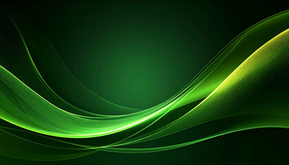 ダークグリーンと光沢ラインの抽象背景