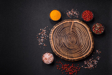 Wooden cutting board blank as a backdrop for cooking in the kitchen