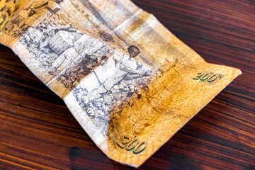200 bill Kenya shilling money in Africa.