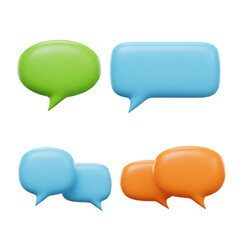 Fototapeta premium Colorful Speech Bubbles Communication Conversation Chat Dialogue