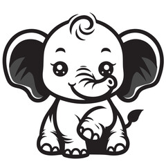 elephant family vector