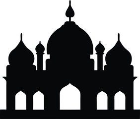 Taj mahal silhouette