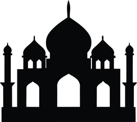 Taj mahal silhouette