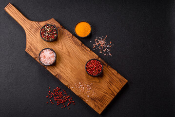 Wooden cutting board blank as a backdrop for cooking in the kitchen