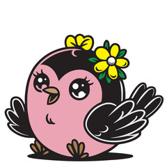 vector illustration of a bird