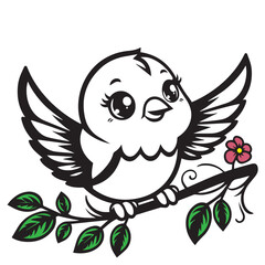 vector illustration of a bird