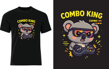 Koala gamer tshirt design