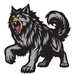 vector illustration of a wolf
