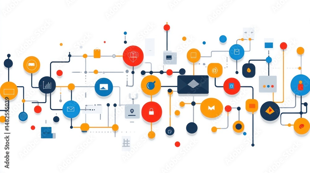 Poster global network system: interconnectedness of data and information