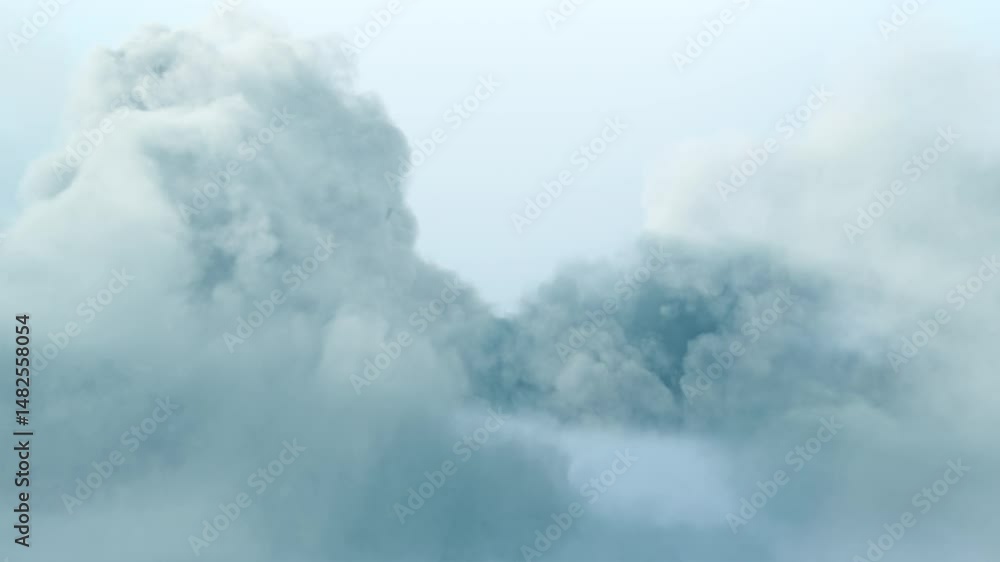 Canvas Prints soft glowing pastel clouds floating above a calm and dreamy horizon