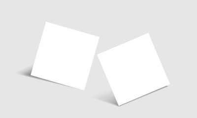 Blank white paper sheet. Paper mockup template with shadow. Vector design