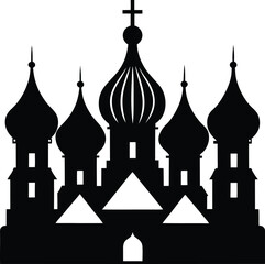 silhouette of the church