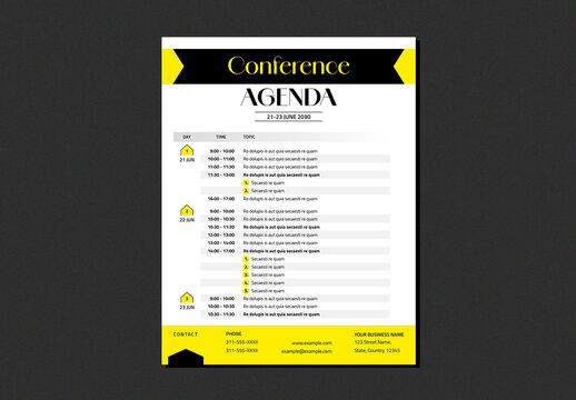 Conference Agenda Template
