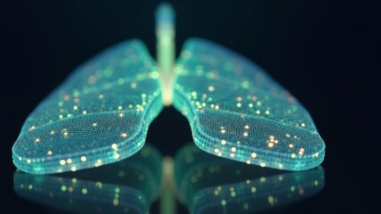 Fototapeta premium Human lung glowing image