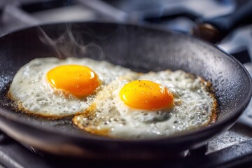 Golden Fried Eggs: A Rustic Culinary Still Life