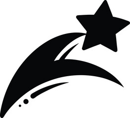 black and white star