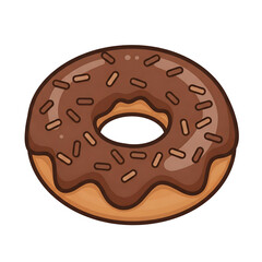 Fototapeta premium Chocolate Donut with Sprinkles