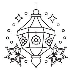 anti stress mandala coloring page, bold and easy mandala coloring page, mandala coloring page, line art, black and white illustration