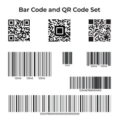 Bar Code and QR Code Set