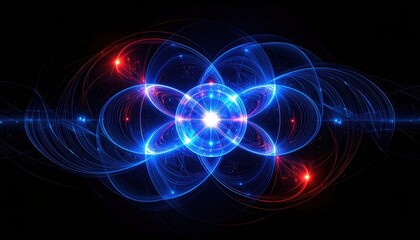 Fototapeta premium Abstract Glowing Geometric Pattern Design