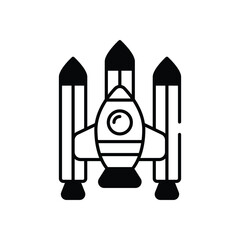 Space Shuttle vector icon stock illustration