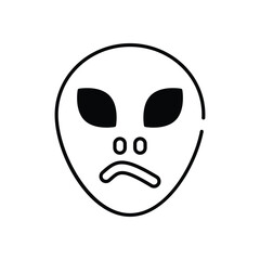 Alien vector icon stock illustration
