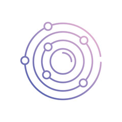 Solar System vector icon stock illustration