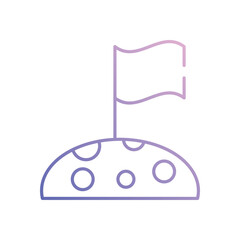 Lunar Flag vector icon stock illustration