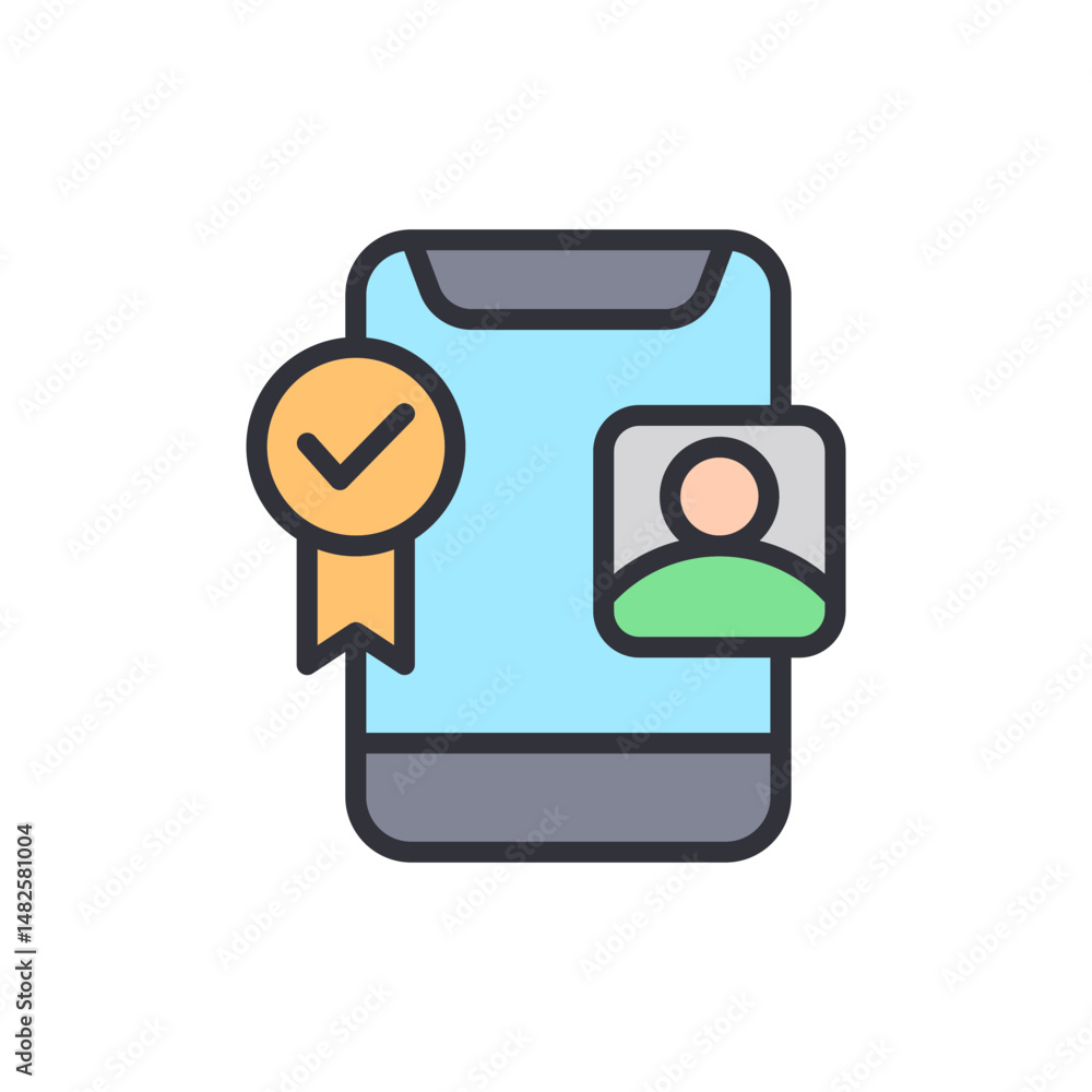 Poster validated mobile account profile with certificate of authentication