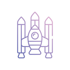 Space Shuttle vector icon stock illustration