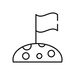 Lunar Flag vector icon stock illustration