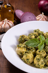 Potato gnocchi with pesto sauce