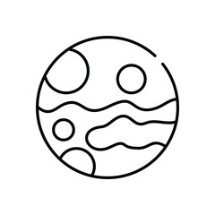 Mars vector icon stock illustration