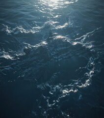 Fototapeta premium Deep ocean, filtered sunlight creates abstract patterns , environment, landscape