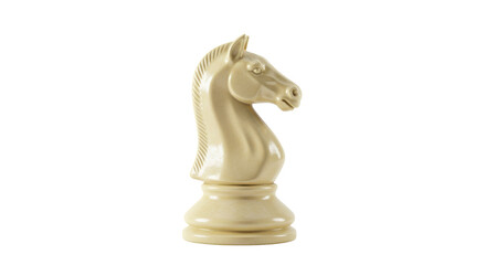 Isolated White Chess Knight Piece © Adrian