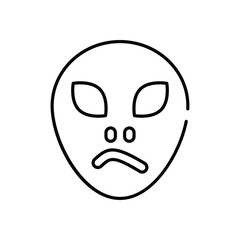 Alien vector icon stock illustration