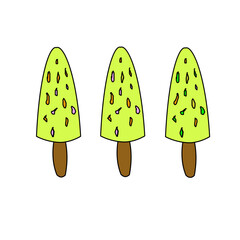 Kulfi vector , indian Kulfi , ice , indian sweets 