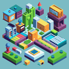 isometric view of the city