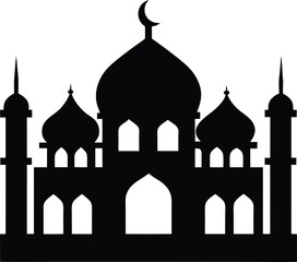 Mosque silhouette art 