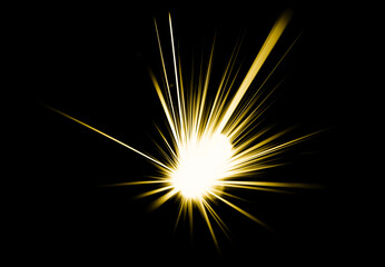 stars, explosion of sparks from an electrical short circuit..
