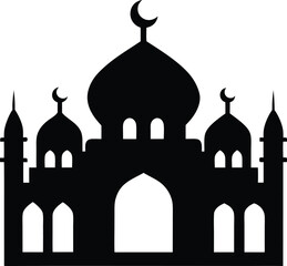 Mosque silhouette art 