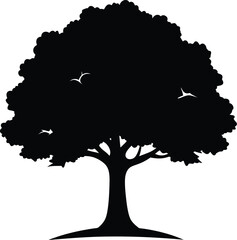 vector tree silhouette