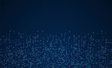Fototapeta na wymiar Digital technology background. Digital data dots bllue pattern pixel background