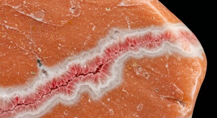 Fototapeta premium Rock with Red Vein Close Up